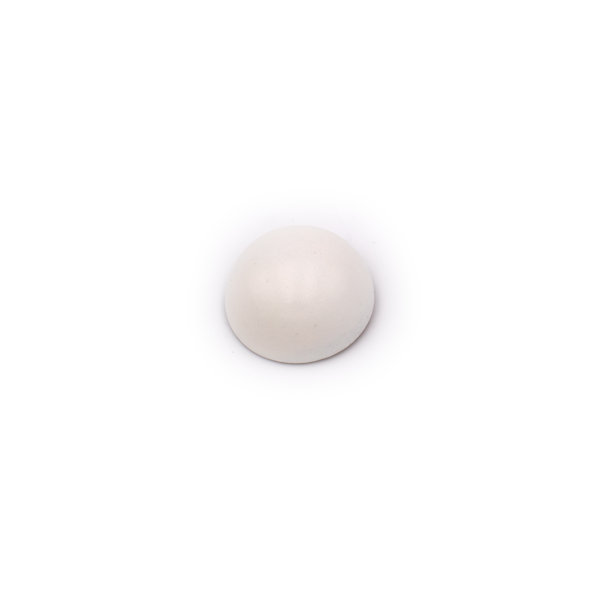 Remate blanco de haya para pasamanos de madera, remate semiesférico lacado en blanco, Ø 40 a 50 mm, sobre fondo blanco