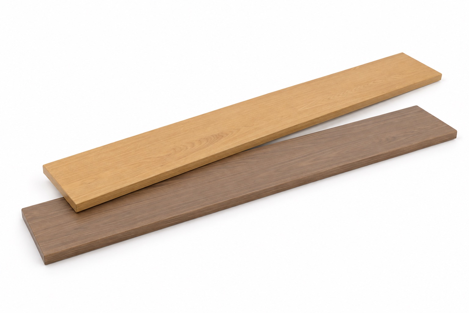 Alféizar con revestimiento de melamina y aspecto de madera de nogal