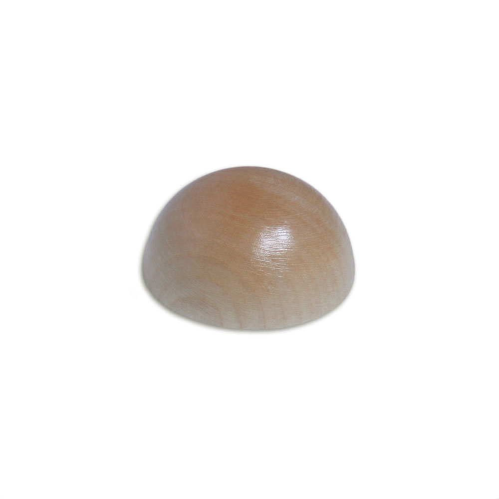 Remate de arce para pasamanos de madera, remate semiesférico de madera muy clara, ligeramente brillante, Ø 40 a 50 mm