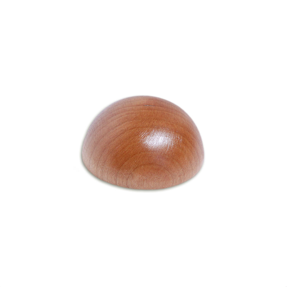 Remate de cerezo para pasamanos de madera, remate semiesférico marrón rojizo con superficie brillante, Ø 40 a 50 mm